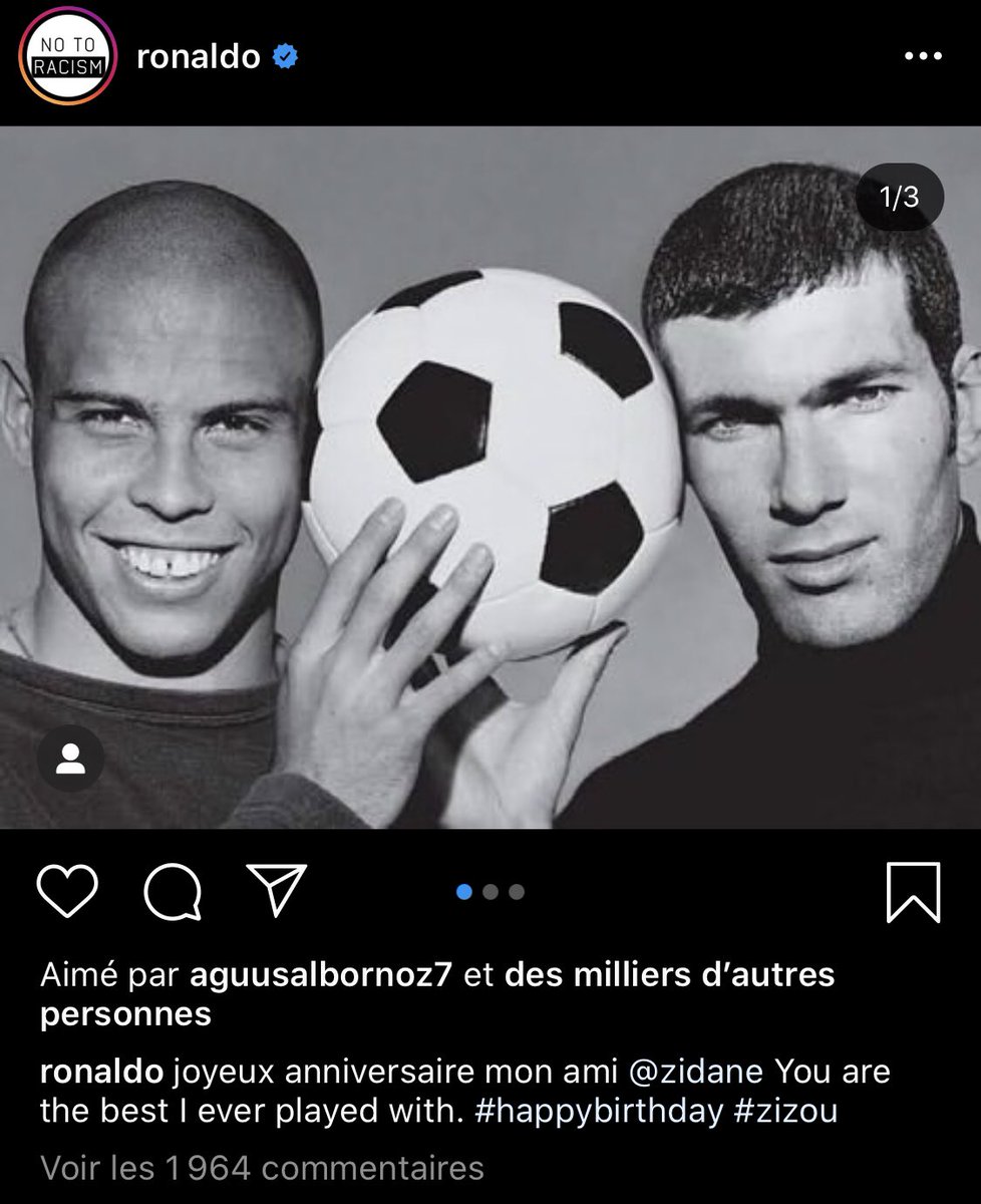 Actu Foot Ronaldo Souhaite Un Joyeux Anniversaire A Son Ancien Coequipier Zinedine Zidane X