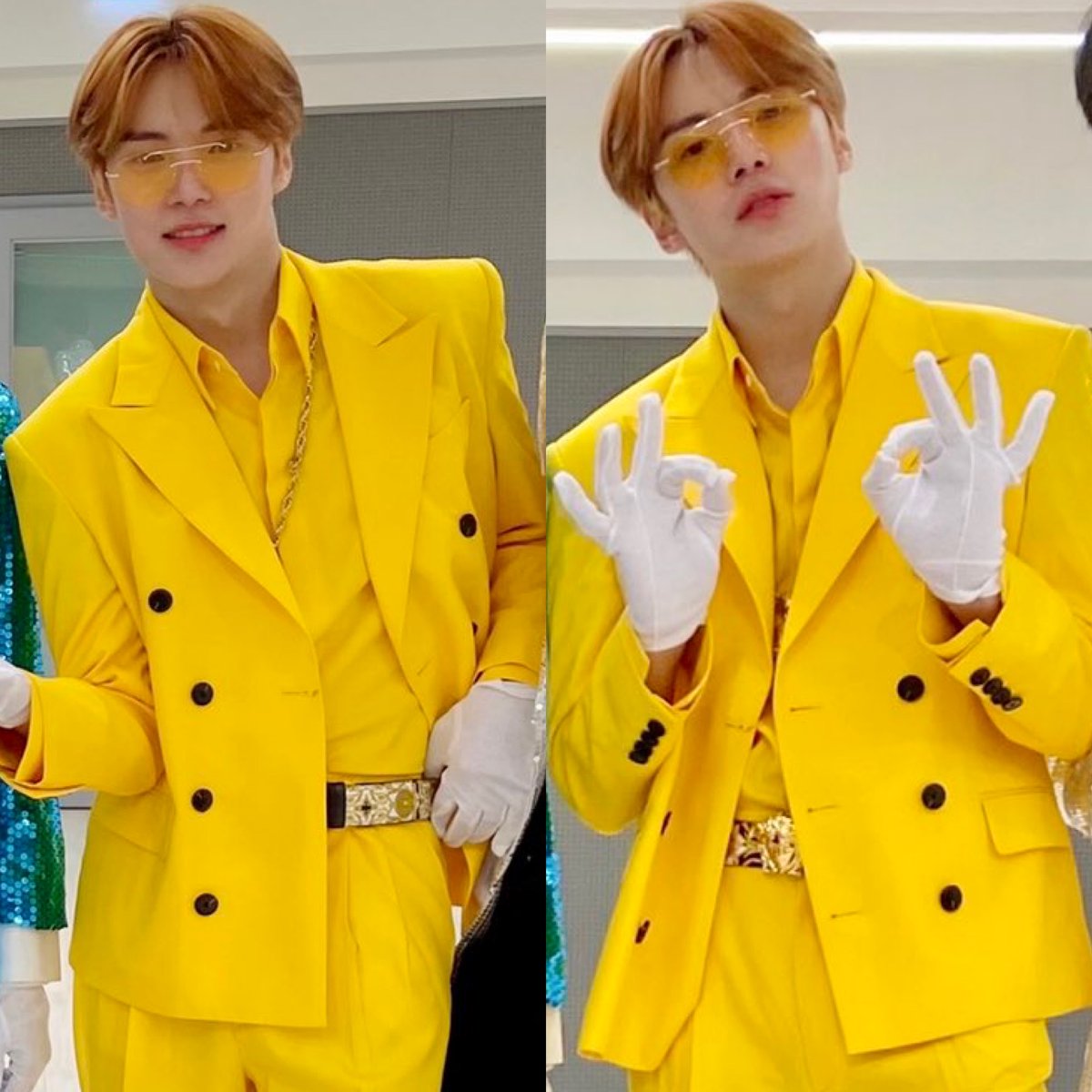 gold hibiscus print palazzo belt