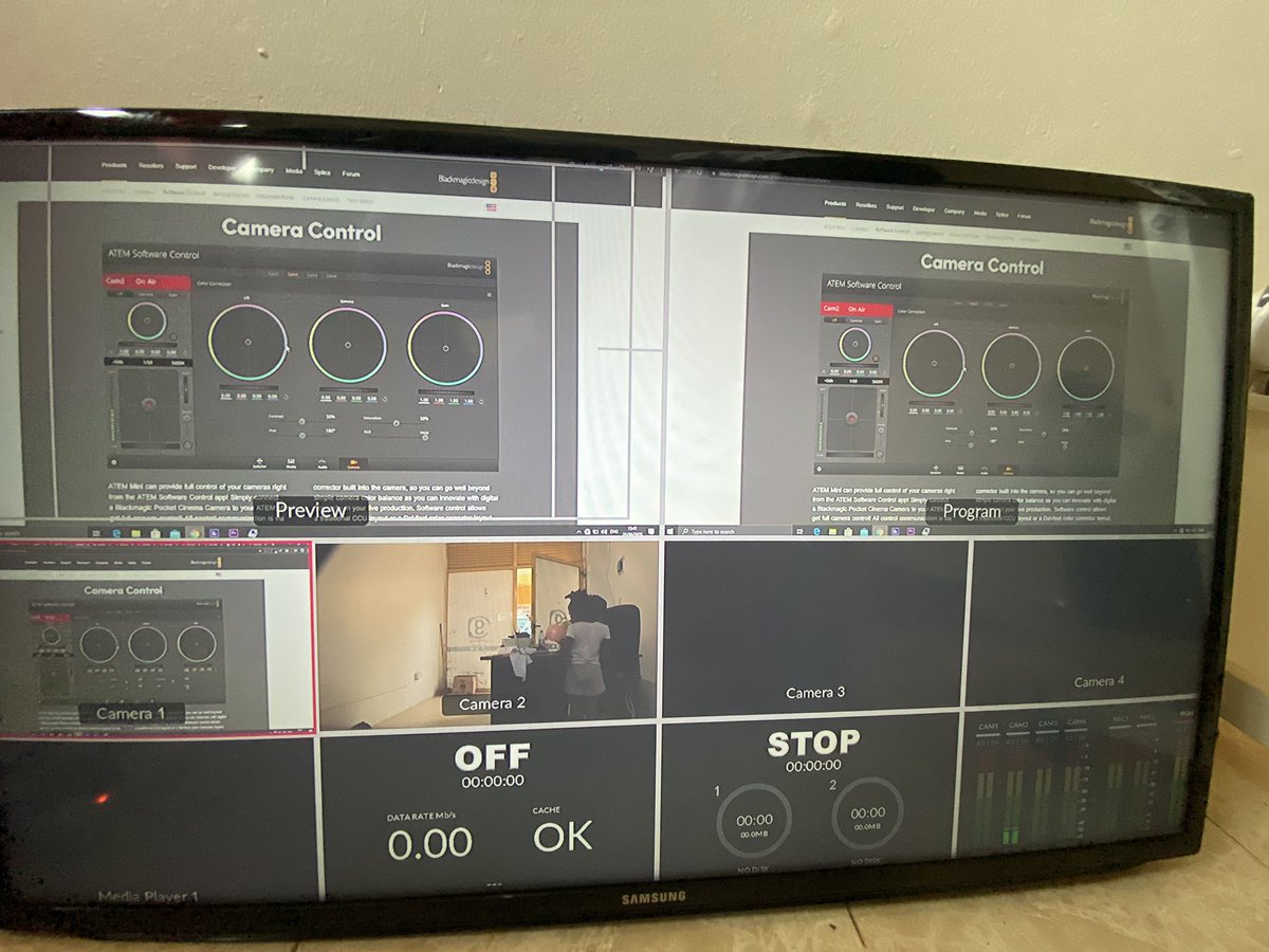 BrianMulondo's tweet photo. The ATEM MINI Pro finally at home at Garage Group

With this piece of Equipment, you can host a multi-camera production, with Graphics, and broadcast it to your audience via ALL social media platforms. 

Share widely. Our client might be on your Timeline. 

#GarageTVIntheMaking https://t.co/quZGAMK6gN