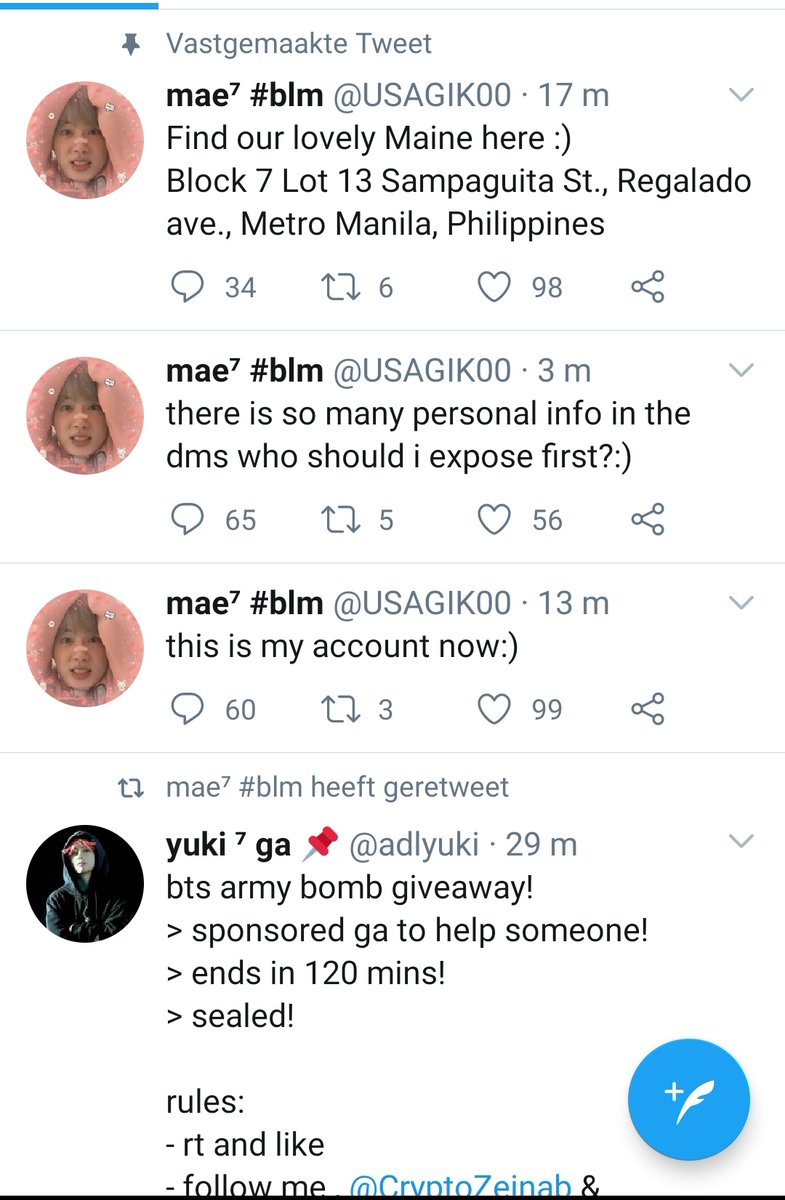 This account has been hacked
@/USAGIK00

To her followers: don't interact to the hacker. The only thing you can do it report the account as hacked.

Please help the original owner of the account.