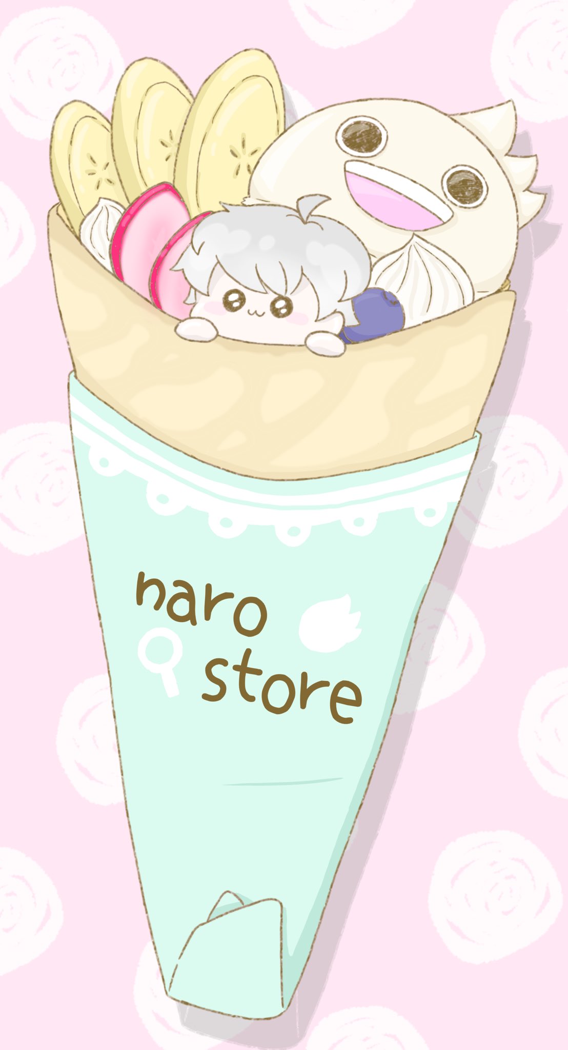 おにぎり クレープが好きななろ屋さんかわいいです なろっ子イラスト T Co 2bagugm2ii Twitter