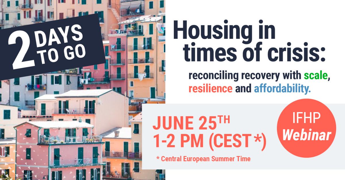 HOW TO PROVIDE AFFORDABLE HOUSING IN STAGNATING ECONOMIES?

Learn more with the international housing expert Claudio Acioly Jr when IFHP members are invited to listen in and pose questions to the wealth of insights and experience Claudio generously shares

bit.ly/2VaxU8R