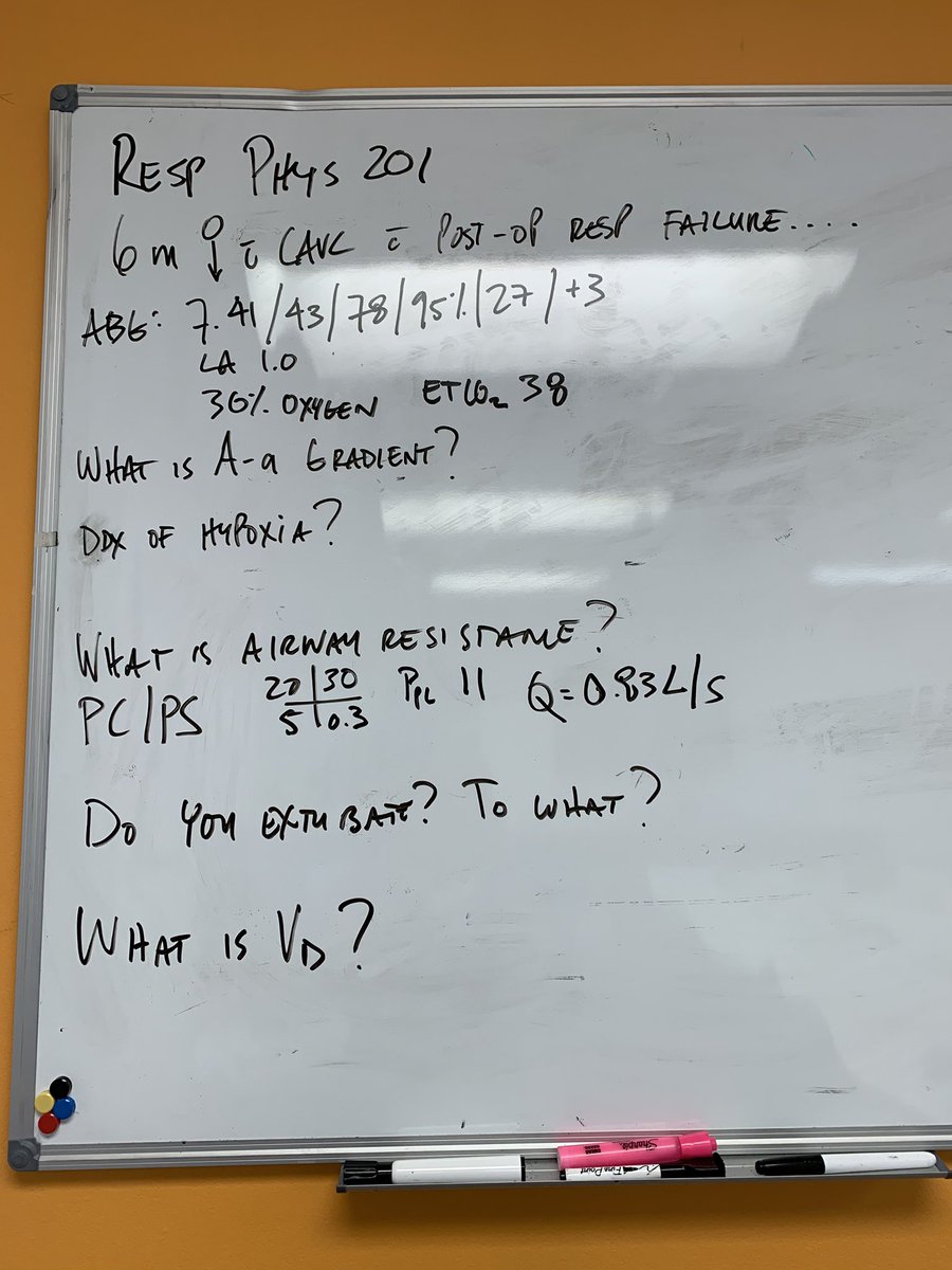 Working through some respiratory physiology  this morning with Dr Holloway!!!