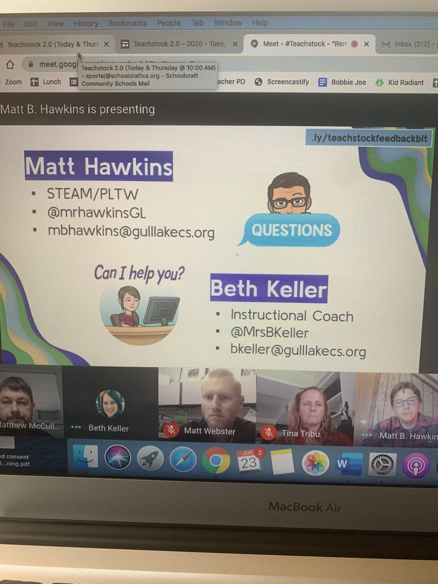 JennySportel's tweet photo. Great presenters today, Matt Hawkins and Beth Keller...have a knowledgeable and peppy presentation about Remote Feedback! Great job at #teachstock today! https://t.co/caGWXNmeee