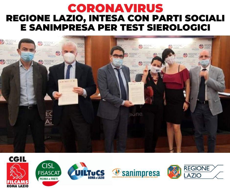 #DalTuoTerritorio
#Covid19, nel #Lazio intesa tra parti sociali e <a href="/Sanimpresa/">Sanimpresa</a>  per i test sierologici: circa 80mila iscritti nel Lazio nei settori #commercio, #turismo e #VigilanzaPrivata