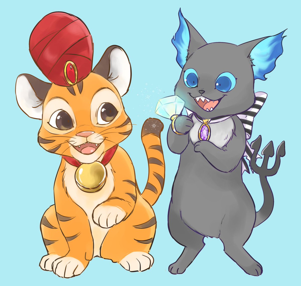 cat no humans blue eyes hat blue fire tiger simple background  illustration images