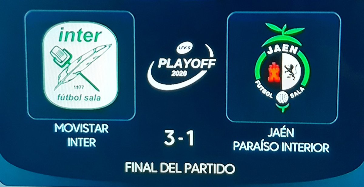 JaenDeportes's tweet photo. No pudo ser. El @JaenFS  cae ante el @InterMovistar  por 3-1. Los de @danirodriguezfs acaban aquí una temporada atípica marcada por el COVID-19 https://t.co/0GkMDzUXzw