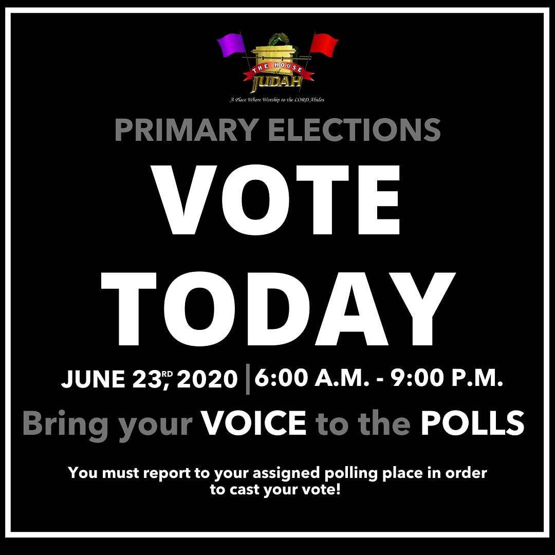 PastorMangum's tweet photo. VOTE TODAY!!! PRIMARY ELECTIONS!!! Bring your VOICE to the POLLS!!! https://t.co/MVQG1aPjvo