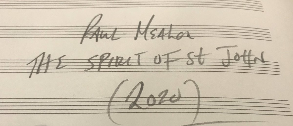 PaulMealor's tweet photo. Delighted to have finished a new #hymn The Spirit of St John - with #descant! https://t.co/1OYIdO7RTa