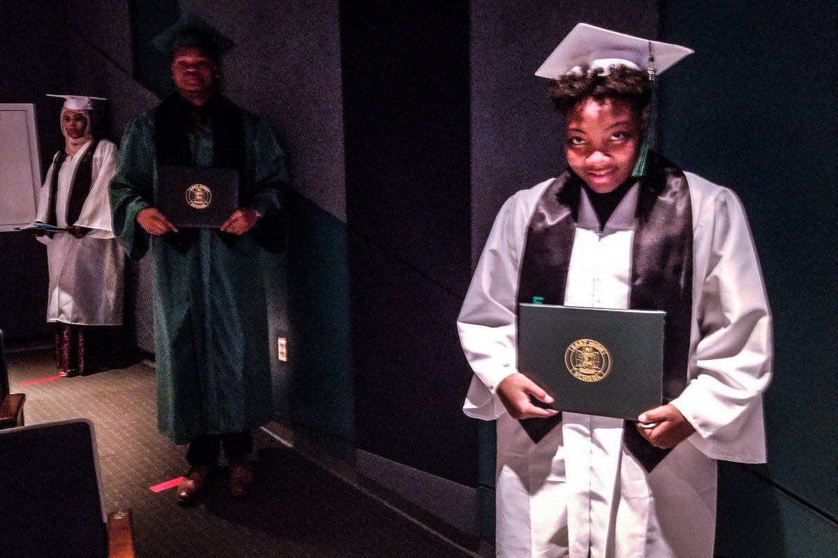 RayWeikal_KSD's tweet photo. It's the first of 3 days of hosting the @KCPS_East #Classof2020 mini-graduation Commencement celebrations! About 330 #EHSBears are earning their diplomas, our largest high school class of graduates! Congratulations to all of these scholars and their families! @kcpublicschools https://t.co/wZm4scWAFB