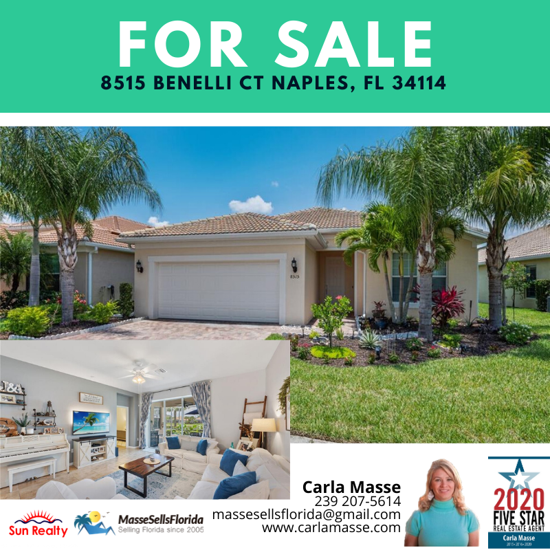 CMasseRealtor's tweet photo. 🏡 FOR SALE 🏡
⚜️ 8515 Benelli CT, Naples, FL 34114 
📌 Home is fully upgraded with great features like open floor plan and split bedrooms. This home is perfect for your starter family, so what are you waiting for? Text 122174 to 25678 for more details.. https://t.co/DOmHBy1bKW