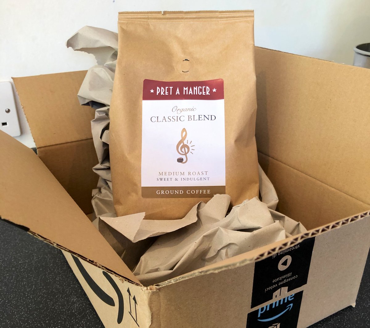 Friends that know what you’ve been missing during lockdown and send a surprise package are the best! Thanks <a href="/KashyM/">Kashmira Mehta</a> 😊❤️☕️ #lovepret #coffee #thelittlethings <a href="/Pret/">Pret</a>