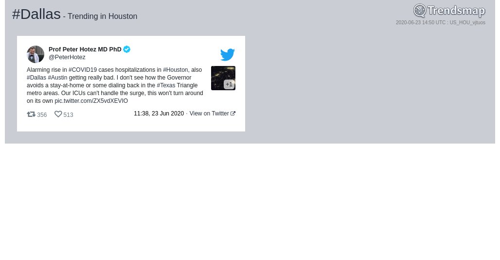 Trendsmap Houston tweet media