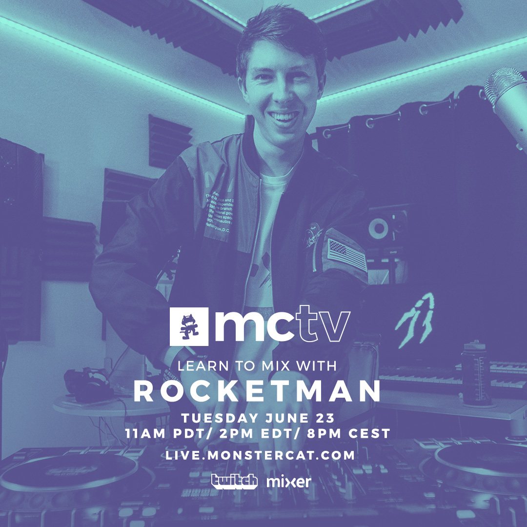 Monstercat's tweet photo. Tune in for a Tuesday edition of #mctv with @RocketmanWubs, and learn some of the tricks that helped him to win the #MonstercatMixContest!
11AM PDT/ 2PM EDT/ 8PM CEST
πΊ https://t.co/wLYkvomHIB https://t.co/OlyvohhPF1