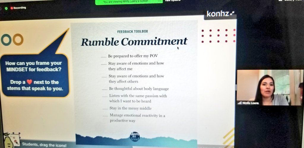 HolaChurchLady's tweet photo. Using Rumble Commitment, we went through scenarios of helping teachers feel validated in their concerns &amp; help move them through the challenges of this brave new world of education. Great session by @sraloera!!

#FISDLearns #FISDWLlearns @FISD_WL @Region10ESC #BlendedLearningLIVE https://t.co/sX2RsnSt9F