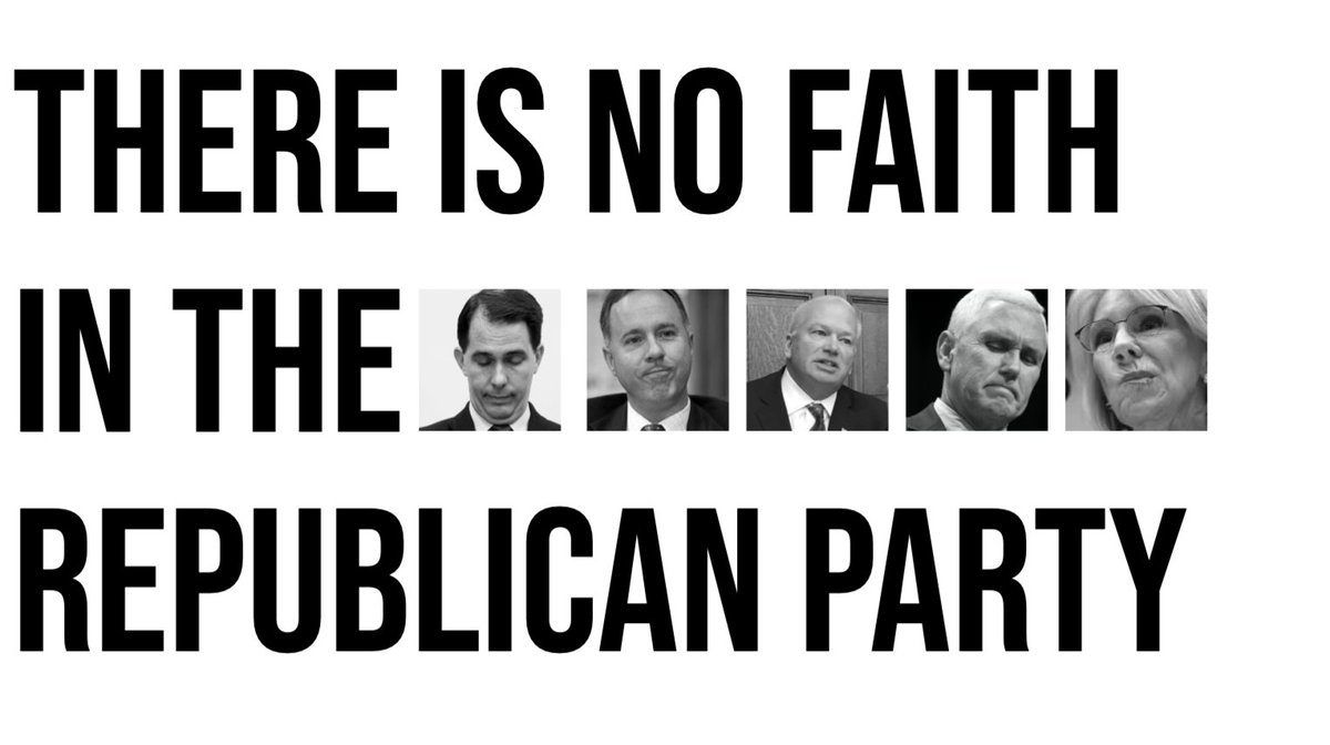 jnorcr's tweet photo. There is no faith in the Republican Party.
#Wisconsin #NotWelcomeInWI #OnWisconsin #LeadRight #faithinamerica #wipolitics https://t.co/M7IjPtSZa4