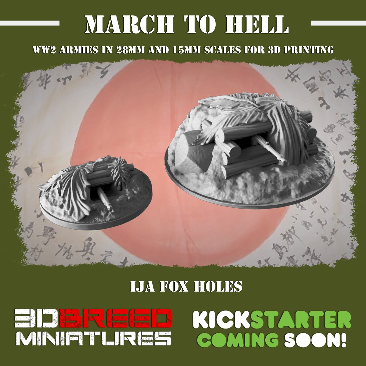 3DBreed's tweet photo. Death awaits silent #ww2 #MarchToHell VERY SOON #kickstarter ๐ฏ๐ต๐ฅ๐ฅ๐ฏ๐ต #boltaction #flamesofwar #3dprinted #3dprint #3dprinting #wargames #wargame #boardgame #boardgames https://t.co/mrrtG1YvAO