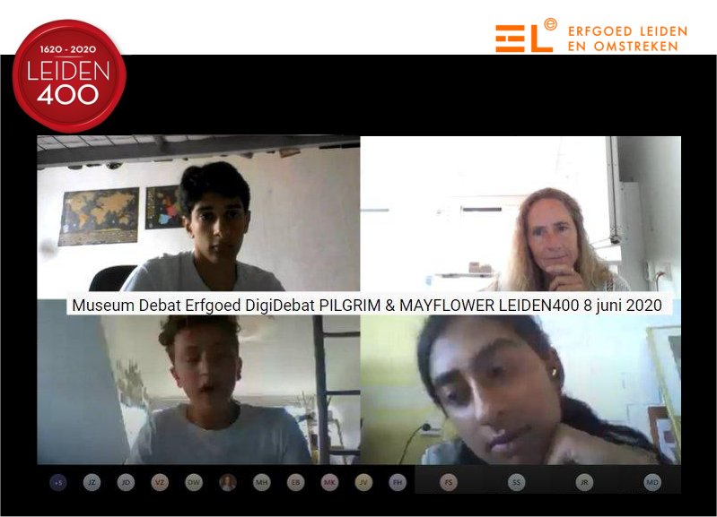On 8 June 2020, during the ‘online’ Debate in Heritage, Leiden students debated about the statement: The story of the Mayflower does not belong in Dutch history education.
Using information from <a href="/DeLakenhal/">Museum De Lakenhal</a> <a href="/volkenkunde/">👋 Volkenkunde 👋🏾👋🏻👋🏽👋🏿👋🏼</a> and <a href="/ErfgoedLeiden/">Erfgoed Leiden e.o.</a> the students formulate strong arguments!