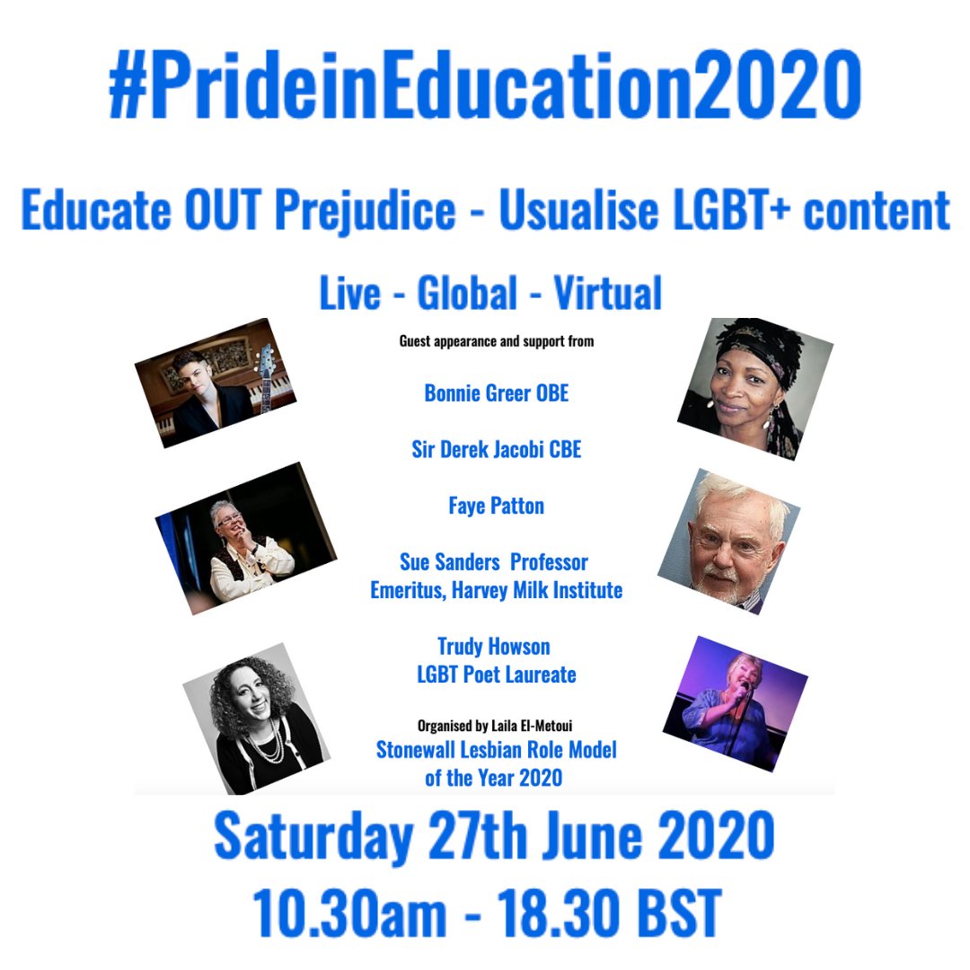 I want give a shout out to the amazing conference #prideineducation2020 this Saturday. Organised by the unbelievable <a href="/lelmeducation/">Laila El-Metoui she / her 🌈</a>. It is absolutely free to join and has the most INCREDIBLE line-up and agenda. 
#prideineducation2020 #pridemonth2020 #pridemonth #conference2020