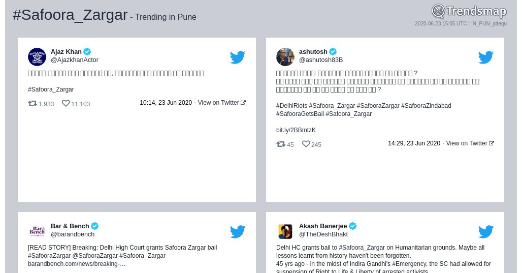 #safoora_zargar is now trending in #Pune

trendsmap.com/r/IN_PUN_gttequ