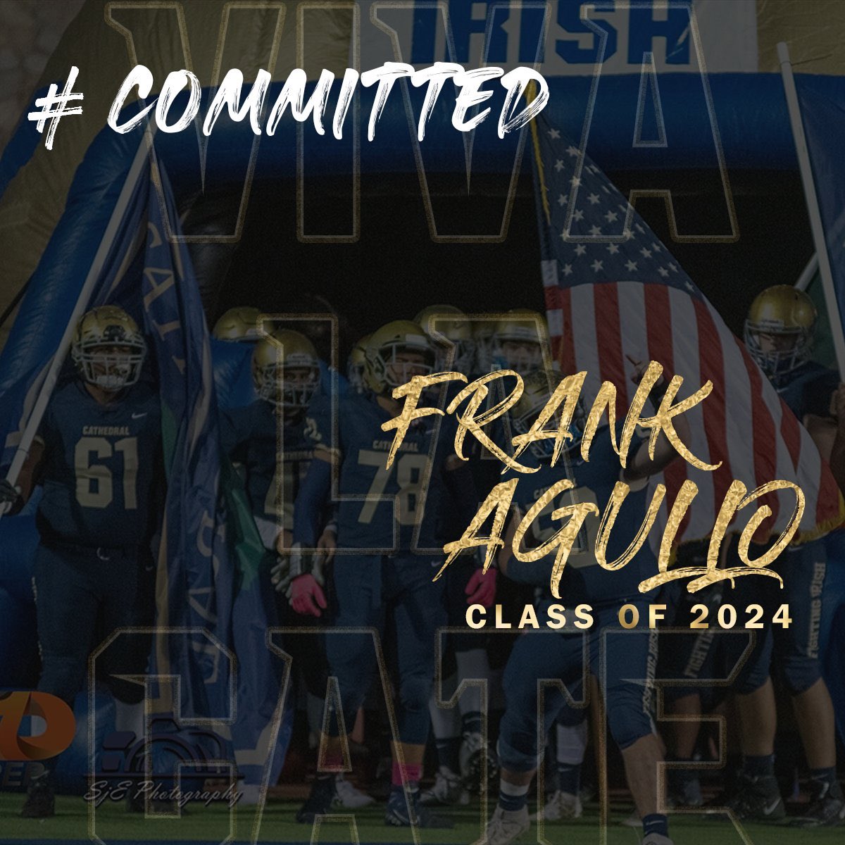 cathedral_fb's tweet photo. The Cate Family just got a bit bigger! We would like to welcome Frank Agullo to the team! ☘️ #CommittedToCathedral #VivaLaCate #BEATem https://t.co/mgWQc534gq