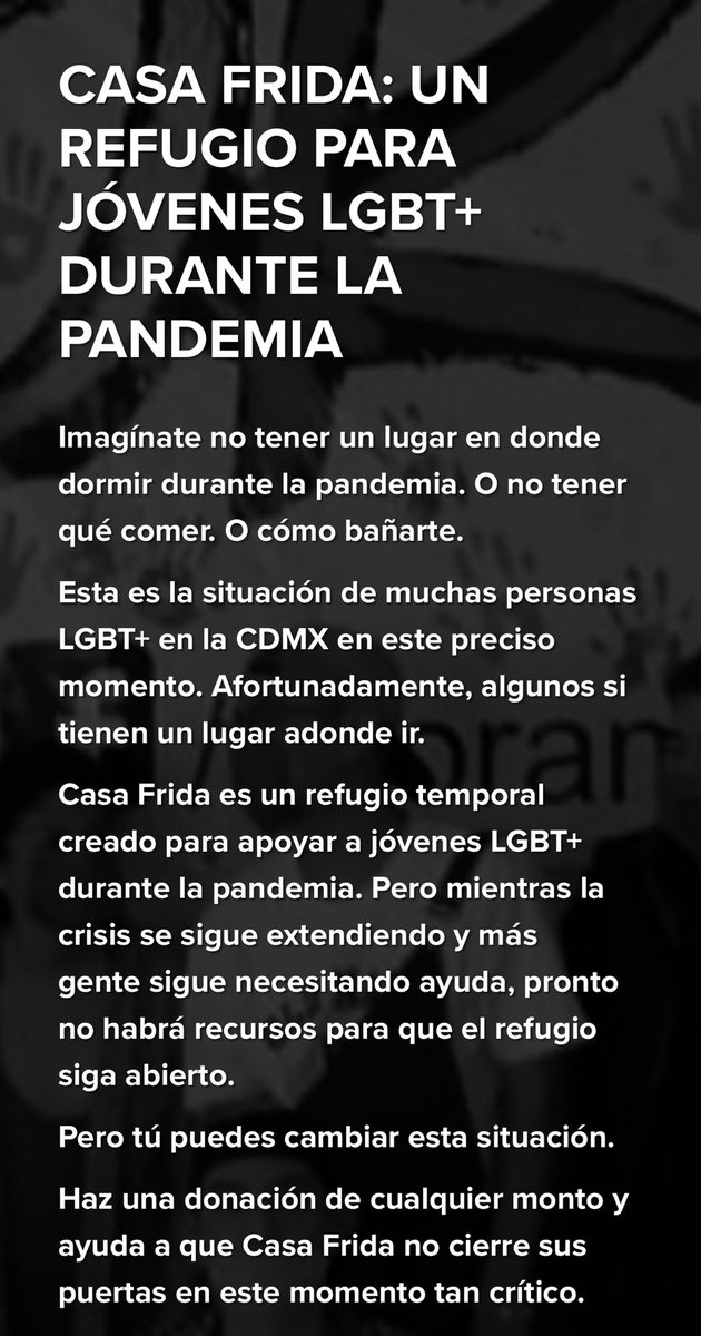 Ayudemos a #CasaFrida un refugio en la CDMX para jóvenes durante la pandemia en la @CasaFrida2 go.allout.org/es/a/casa-frid…