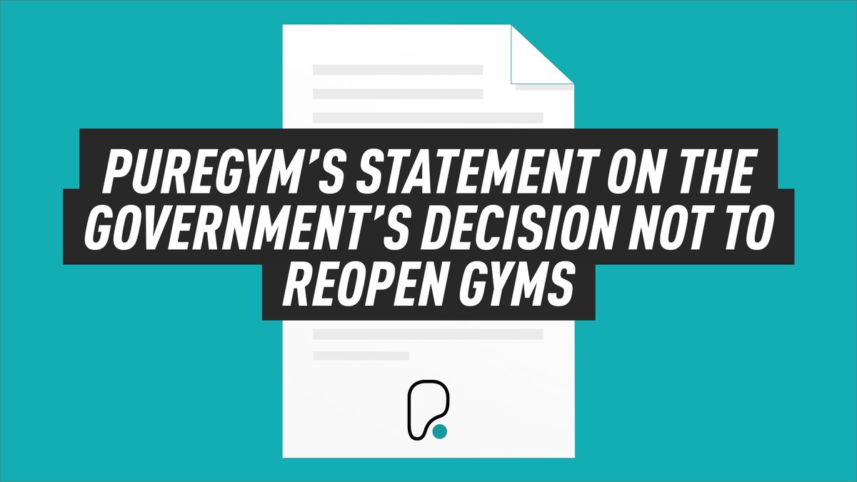 PureGym (@puregym) on Twitter photo Extremely disappointed the PM didn’t include gyms in his reopening announcement. Gyms are vital to mental and physical wellbeing. We’ve ensured they are safe to work and workout. <a href="/BorisJohnson/">Boris Johnson</a> please re-examine the evidence and allow people back into gyms: bit.ly/2BBWuIs Extremely disappointed the PM didn’t include gyms in his reopening announcement. Gyms are vital to mental and physical wellbeing. We’ve ensured they are safe to work and workout. <a href="/BorisJohnson/">Boris Johnson</a> please re-examine the evidence and allow people back into gyms: bit.ly/2BBWuIs