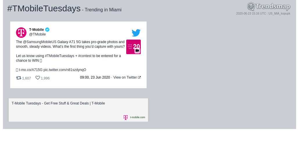 Trendsmap Miami tweet media