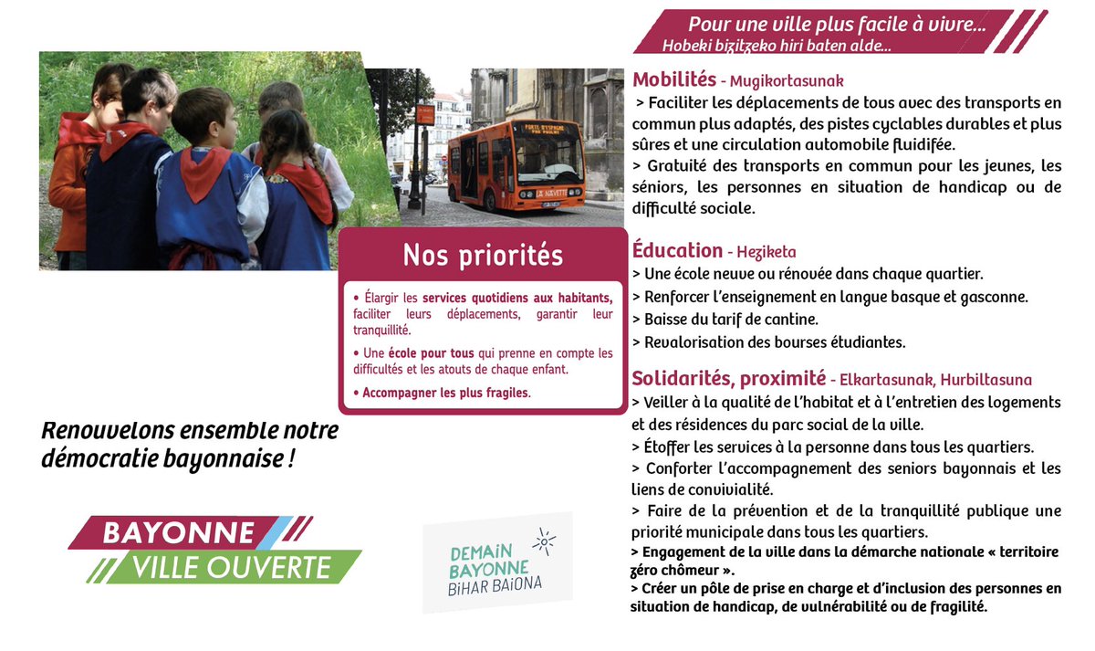 Pour une ville plus facile à vivre, Dimanche 28 juin, votons pour <a href="/HenriEtcheto/">Henri Etcheto</a>. 
Retrouvez notre programme complet 👉🏻 bayonnevilleouverte.fr