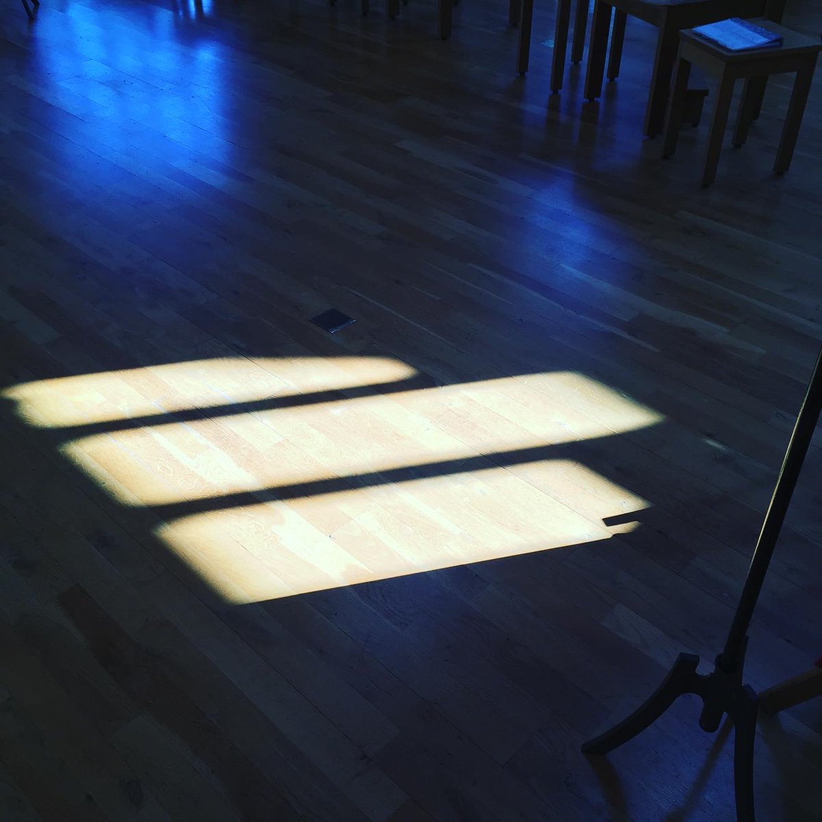 srjudithl's tweet photo. #shadowsandreflections #darkandlight #opposites #contrast #puddles #upsidedown #Inspiration @mlwfsp You inspired me to go looking for reflections. I love the way the light changes in our chapel, it makes even the floor beautiful. https://t.co/uSxAALOXnZ