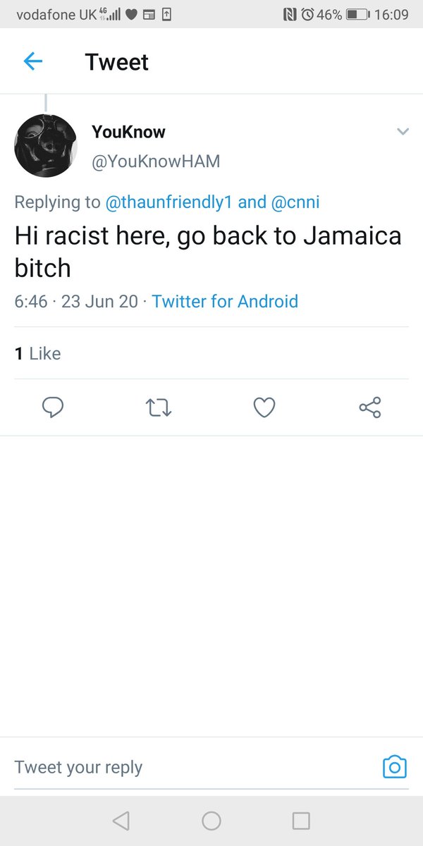 Everyday Racists *30. When I started this thread, it was mainly to ridicule some rather stupid people and show them up for the fools that they are. Some of them, though, are beyond ridicule. I was alerted to this one by a friend on here; we've both reported the account.