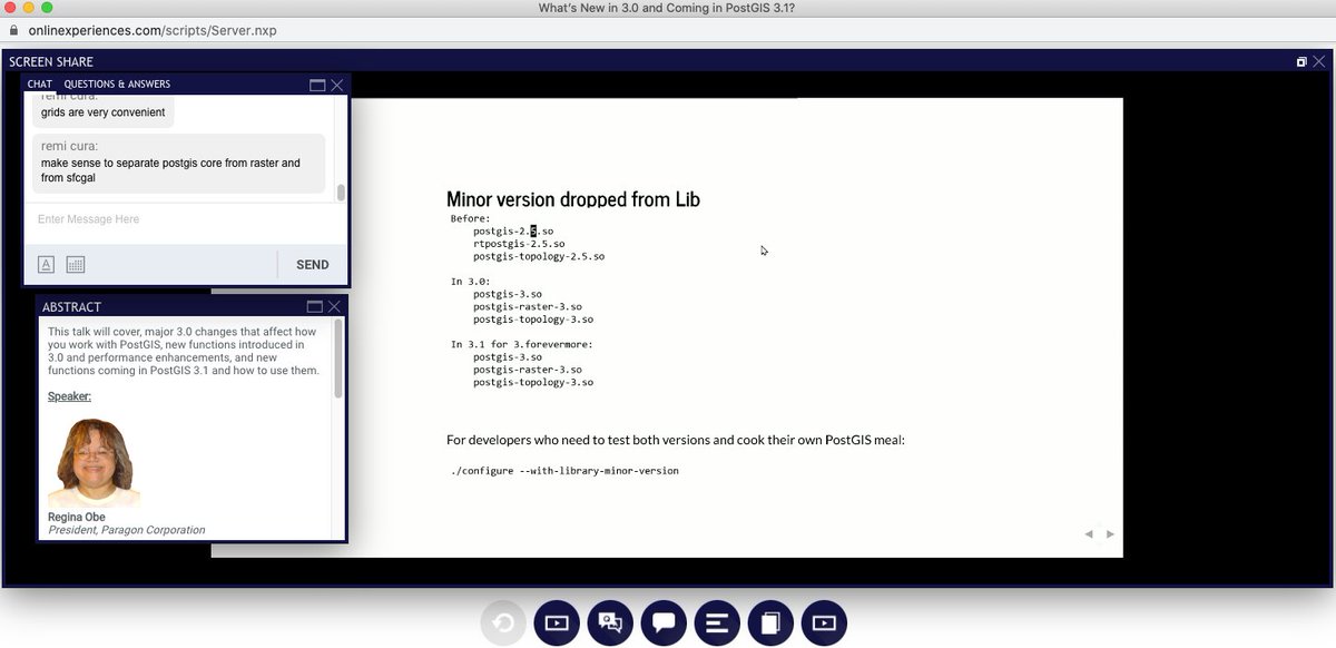 mapserving's tweet image. Cooking your own PostGIS meal (I'm hungry now) with @reginaobe, good notes on lib name changes for devs. #PostgresVision2020 #foss4g