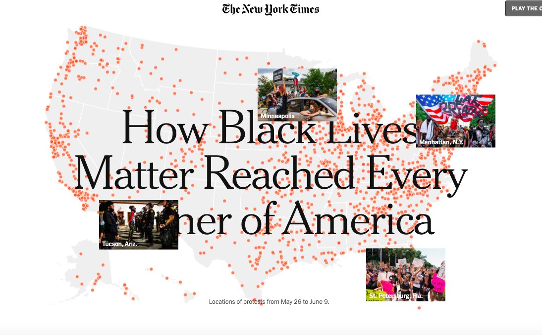 What is (was?) the liberal critique of identity politics? That it atomizes society and creates needless division. That it splits us apart, undermines political coalitions, erodes solidarity.And yet. https://www.nytimes.com/interactive/2020/06/13/us/george-floyd-protests-cities-photos.html?referringSource=articleShare https://www.washingtonpost.com/politics/2020/06/06/floyd-protests-are-broadest-us-history-are-spreading-white-small-town-america/