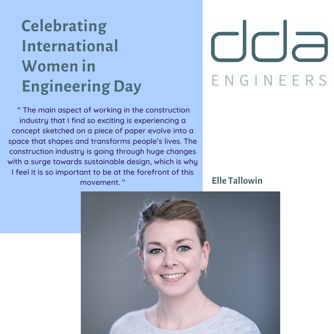 DDA_engineers's tweet image. Today, on International Women in Engineering Day, we are celebrating the brilliant ladies in our company! Elle explains why she is proud to be a woman in construction. 
#INWED20 
@INWED1919 
#WomenInConstruction
