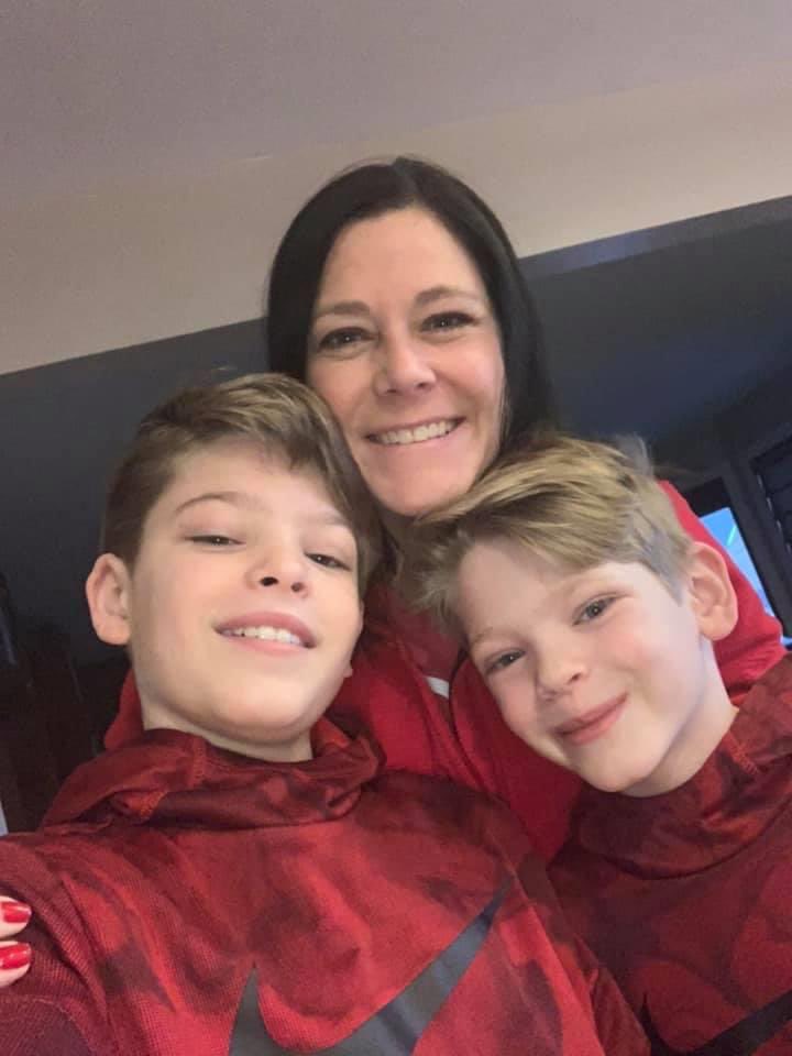 Executive Director, Katie Connolly, goes red for her kids. ❤️#GoRedMKE