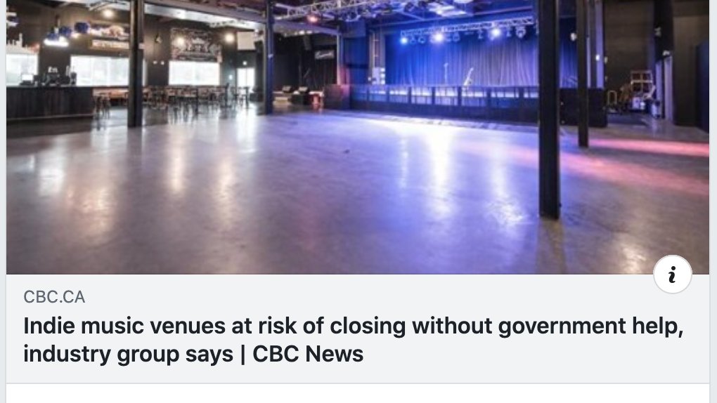 CDNVenues's tweet image. "..there will likely be even more people out of work in the months to come – from musicians and club operators to managers and technicians." @CBCNews 

TAKE ACTION ⤵️
supportcanadianvenues.ca/action

#SupportCanadianVenues #SoutenezNosScènes #CBC #CIVC #CCSI #cdnmedia
