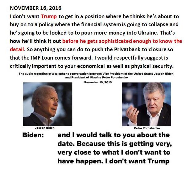 24) May 19, 2020 An audio recording of a conversation between Joe Biden and Petro Poroshenko on November 16, 2016 #UkraineGate Discussion of the nationalization of PrivatbankTRUMP 