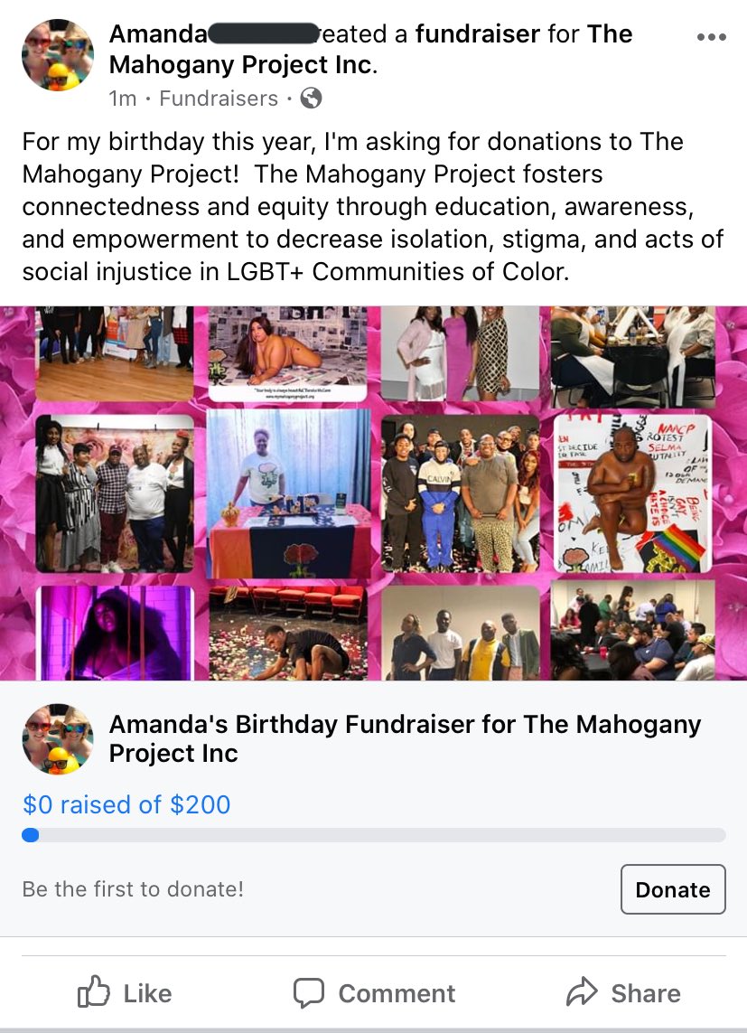 Thanks to @BriceIzyah of @PurplePantsPod for letting his listeners know about @MahoganyProject! I loved hearing about it and set up my FB birthday fundraiser to go to them!