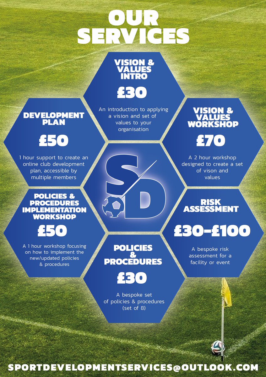 For any Clubs, Leagues or Organisations looking to get off pitch ready for next season; we have a range of Services that will help support you with your growth and development