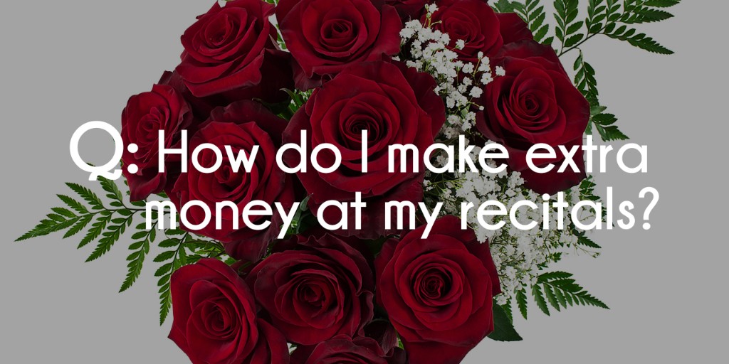 “How do I make extra money at my recitals?” Many of us are hurting after the COVID-19 lockdowns, and looking for ways to make up the difference next recital season. One idea? Check out 48 Long Stems and their beautiful bouquets! #UDMAMember #dancerecital #flowersforfundraising