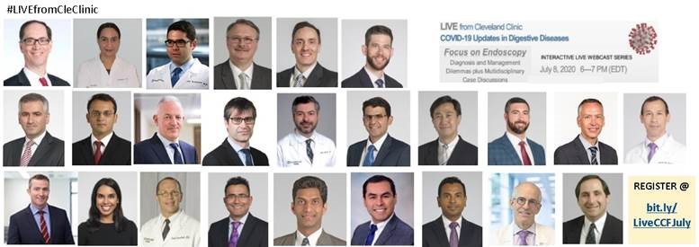 Miguel Regueiro (@mregueiromd) on Twitter photo #LIVEfromCleClinic July 8th Endoscopy tips and tricks in the time of #COVID19. With a new concept of #SoMe faculty panelists. A new era of virtual interaction with LIVE #SoMe input and "chatter". <a href="/CleClinicMD/">Cleveland Clinic MD</a> <a href="/ChahalPrabhleen/">Prabhleen Chahal MD,MASGE,FACG</a> <a href="/JohnVargoMD/">John Vargo</a> <a href="/johnrodriguezMD/">John Rodriguez</a> <a href="/GeneralSturgeon/">Jeremy Sturgeon</a> #LIVEfromCleClinic July 8th Endoscopy tips and tricks in the time of #COVID19. With a new concept of #SoMe faculty panelists. A new era of virtual interaction with LIVE #SoMe input and "chatter". <a href="/CleClinicMD/">Cleveland Clinic MD</a> <a href="/ChahalPrabhleen/">Prabhleen Chahal MD,MASGE,FACG</a> <a href="/JohnVargoMD/">John Vargo</a> <a href="/johnrodriguezMD/">John Rodriguez</a> <a href="/GeneralSturgeon/">Jeremy Sturgeon</a>