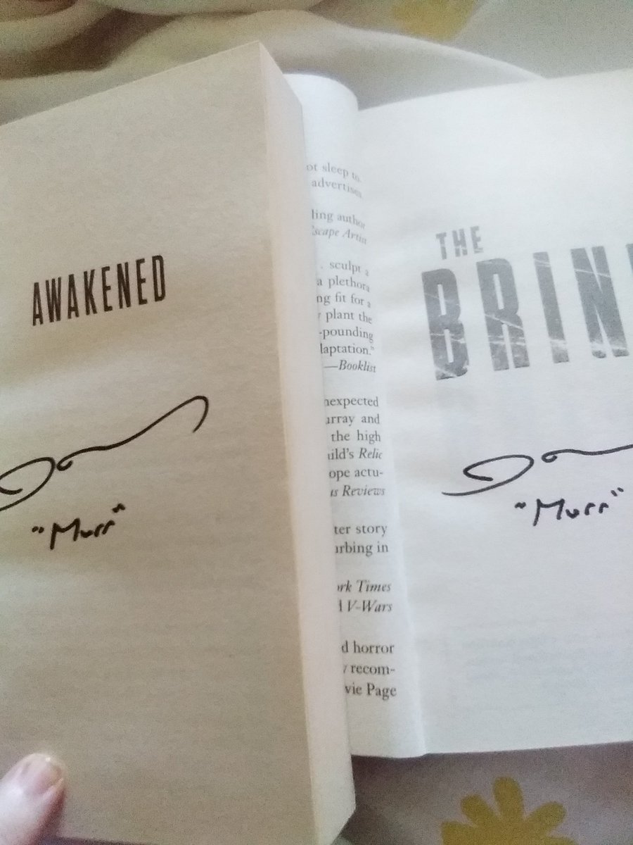 MarieDa27806074's tweet photo. #HappyDay! I won @jamessmurray's two books #Awakened &amp; #TheBrink with an autograph from Murr in each one! Thank you Murr! #FunSummerReading https://t.co/fYXBNtIqK0