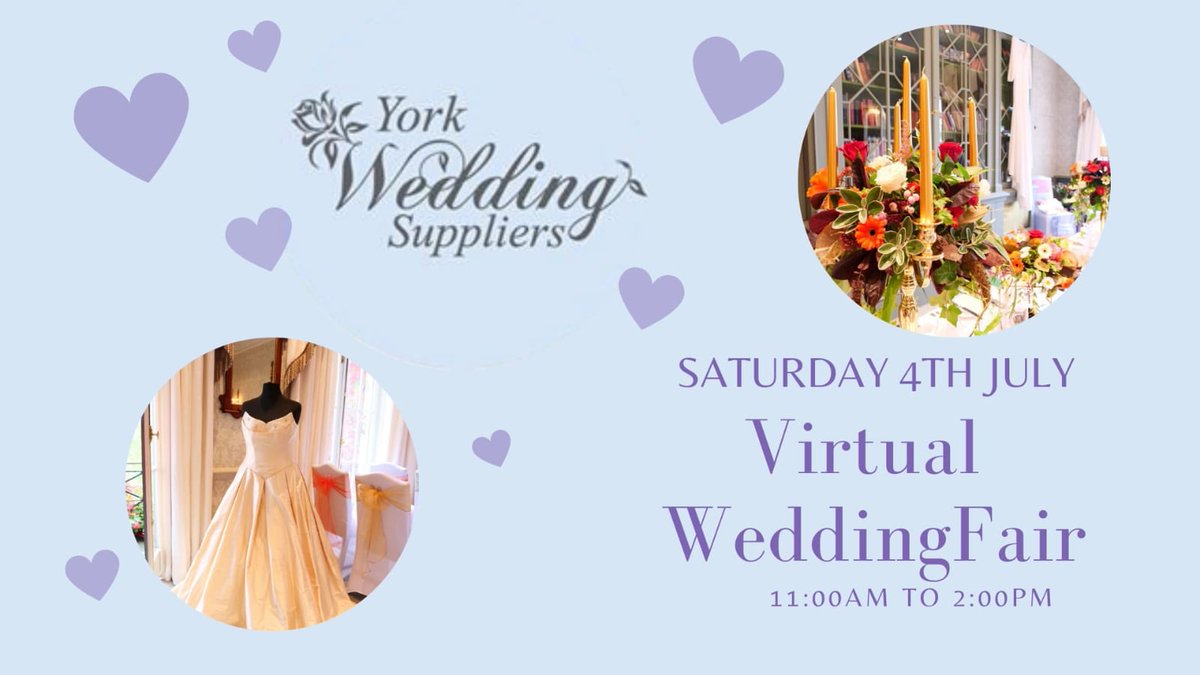 Very excited to be a part of this #virtualweddingfair please join us on Facebook live on 4th July. #yorkweddingsuppliers #weddingsinyork