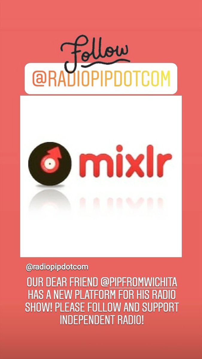 PIP SHOW IS LIVE TONIGHT! GO DOWNLOAD THE MIXLR APP!
RadioPip.com  has the link for Mixlr or simply listen.radiopip.com it'll take ya there!!