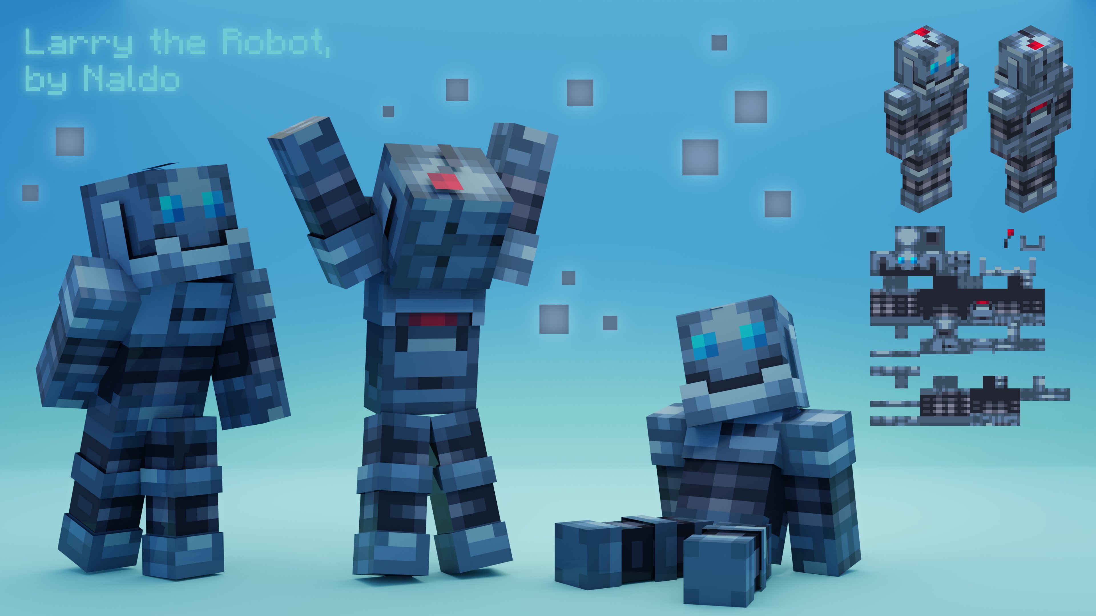 Larry the Robot (Slim) Minecraft Skin