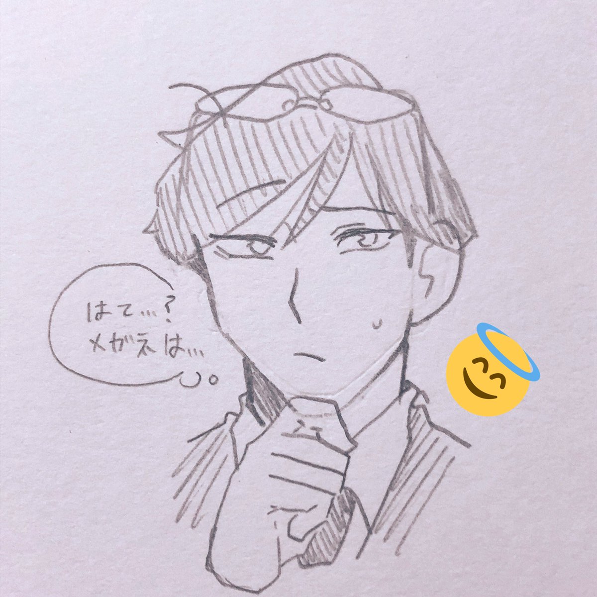 あんちょぺ ノヴ推し365日目 寝る前のおえかき あっジンかいたよ 4枚目のノヴのメガネが ずれたのはモラウさんのせいです Hxh Hunterxhunter ハンターハンター
