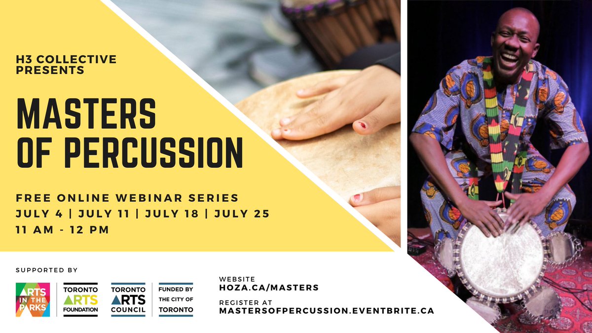 HOZA! is proud to be a part of this event. Register here: mastersofpercussion.eventbrite.ca