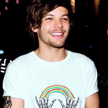 louis had always been open wearing clothing that included rainbows & is the first member to do so. he also wore the rainbow apple logo t-shirt in support of tim cook's coming out.