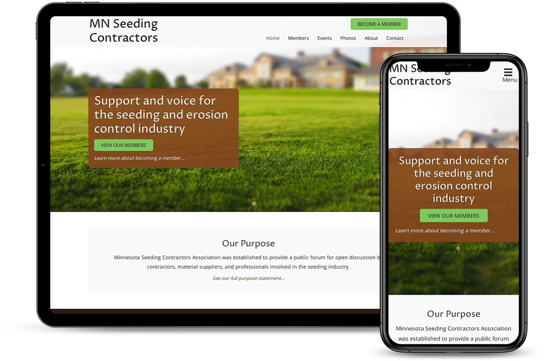 CYBERsproutnet's tweet photo. Launch alert! MN Seeding Contractors Association was looking for a way to streamline communication with their 200+ members. 

View the full site at https://t.co/fTUTTw8odf https://t.co/r1Rr3vv6gC