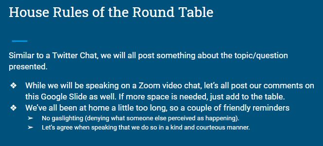 coachpflores's tweet photo. Takeaways from @FISD_WL ACTFL Core Practices Teacher Round Table session by @ginn_allison 
✔️Use your collaborative #WLTechTools in a #synchronous experience to increase ss engagement.
✔️Open Mic for dialogue &amp; feedback
 #RemoteLearning #FISDWLlearns #BlendedLearningLIVE #edtech https://t.co/UF6Fkaxocx
